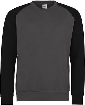 Produktbild von Just Hoods , Baseball Sweat , Charcoal (Heather) , Jet Black , S