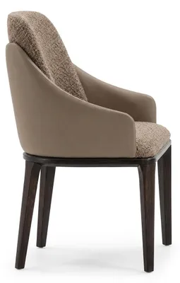 Immagine prodotto di Poltrona imbottita, sedia da pranzo, poltrona con braccioli, rivestimento in tessuto, sedia da pranzo