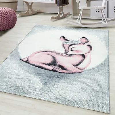 Produktbild von Ayyildiz Hali BAMBI1201200850PINK, Teppich, Polypropylen (PP), Pink, Rund, 1200 mm, 1200 mm
