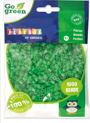 Produktbild von Playbox Bügelperlen Go green Midi 1000 Stk. grün