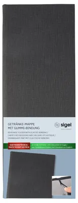 Image de sigel GM101 sigel Dossier pour boissons, 1/2 DIN A4, anthracite