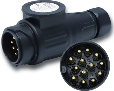 Produktbild von CCLIFE 12V Auto Anhänger Stecker 13 Polig,13 Poliger Stecker Anhänger Adapter für PKW und Anhänger