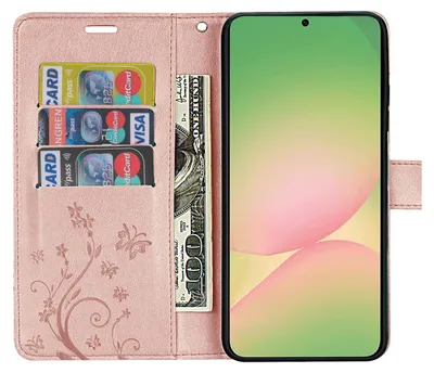 Produktbild von Handy Tasche für Samsung Galaxy A56 Hülle Handyhülle Klapphülle Wallet Case in Rosegold