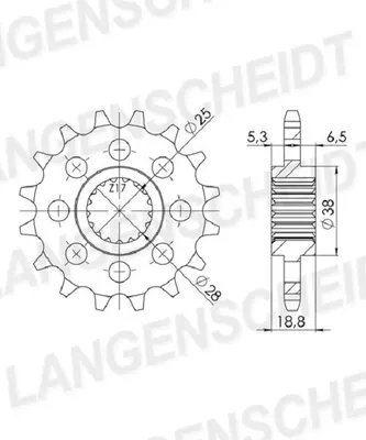 Immagine prodotto di Supersprox Ritzel 525 - 20Z CST-1905:20