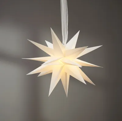 Zdjęcie produktu dla Gwiazda wisząca biała 3D DECEMBER 43 cm