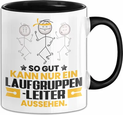 Produktbild von Laufgruppenleiter Geschenk Tasse So Gut Kann Nur Ein Laufgruppenleiter Aussehen Geschenkidee Kaffee-Becher (Schwarz)
