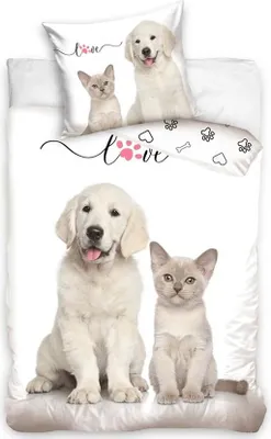 Produktbild von Bettbezug Hund mit Katze 140 x 200 cm