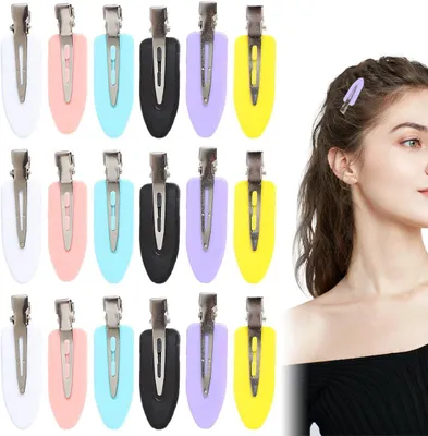 Produktbild von 18 Haarspangen, knickfreie Metallhaarnadeln für Mädchen/Frauen, Make-up und Haarstyling, Haarspangen mit Schnappverschluss