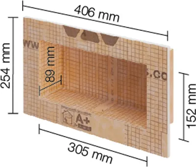 Produktbild von Schlüter® KERDI BOARD N Wandnische 305 x 152 x 89 (KB12N305152A)