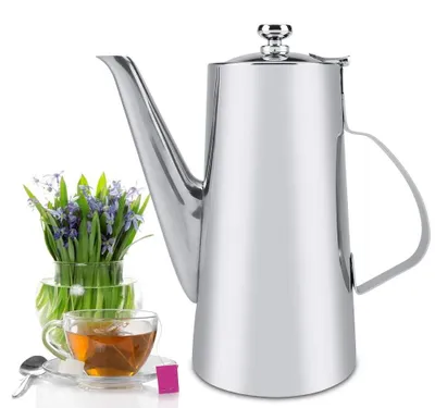 Immagine prodotto di Teiera e caffettiera in acciaio inossidabile da 2 litri, adatta per bevande calde e fredde