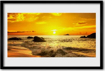 Produktbild von Bild 60x40 MDF-Rahmen Wandkunst Ocean Beach Landschaft