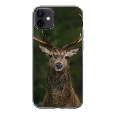 Produktbild von MuchoWow® Handyhülle Schutzhülle Hülle für iPhone 12 mini Hirsch - Geweih - Natur Silikon Softcase Handy Hülle - Bild