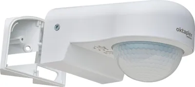 Zdjęcie produktu dla Czujnik ruchu Oktaplex IP65 czujnik podczerwieni z regulacją do 240° biały natynkowy LED odpowiedni do zastosowań zewnętrznych