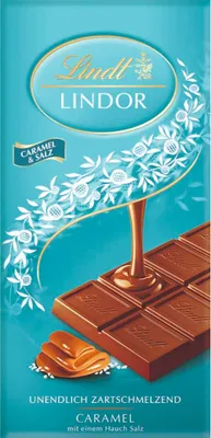 Obrázok produktu pre Lindt Lindor Karamelová čokoláda so soľou a Fleur de Sel 100g