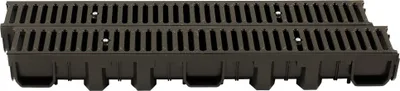 Produktbild von ScarMaxx 2m Entwässerungsrinne Bodenrinne Regenwasser A15 60 mm Stegrost Grau - 13x200x11,5cm