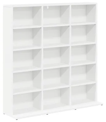 Produktbild von CD Regal Weiß 96 x 23,5 x 97,5 cm Holzwerkstoff