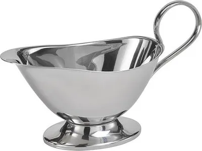 Produktbild von APS 40206 Sauciere PROFI, Edelstahl hochglanzpoliert, 0,4 Liter, 22 x 10,5 cm, Höhe 13,5 cm