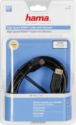 Image de Hama - Câble HDMI - HDMI (M) vers mini HDMI (M) - 2 m - Noir