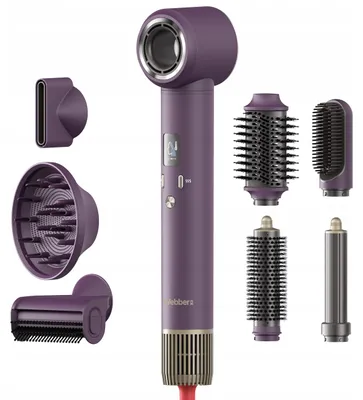 Zdjęcie produktu dla Suszarka Lokówka do Włosów 8w1 Webber DHD7 Jonizacja BLDC Dyfuzor 1300W LCD