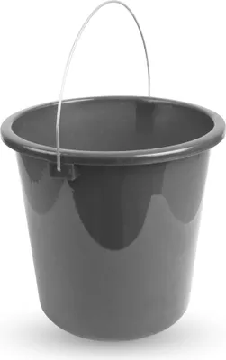 Immagine prodotto di Secchio (1 pezzo) Secchio per la casa, 10 litri, in vari colori. Colori, secchio per le pulizie in plastica robusta, adatto agli alimenti, senza BPA,  EU (antracite)