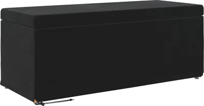 Produktbild von Hocker Schwarz 101 x 41 x 40 cm Samt und Engineering Holz