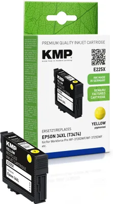 Zdjęcie produktu dla KMP E225X, Żółty, 11 ml, 1 szt., 950 stron(y), Jednopak
