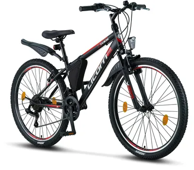 Zdjęcie produktu dla Rower górski Licorne Bike Guide premium w rozmiarach 20, 24 i 26 cali - rower dla dziewczynek, chłopców, mężczyzn i kobiet - 21 biegów Shimano, rower dziecięcy, dla dzieci
