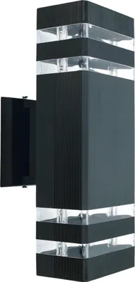 Zdjęcie produktu dla Kinkiet zewnętrzny VELA II 2xGU10 czarny IP54 ID-8013 Idealed