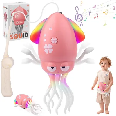 Produktbild von Tanzender Oktopus Spielzeug Rosa – Interaktiv & USB-Aufladbar für Kinder 3–6 Jahre
