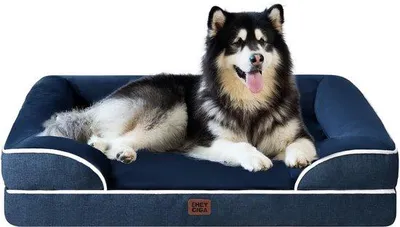 Obrázok produktu pre Psie lôžko XXL 132 x 104 x 20 cm, penová výplň, prateľné, vodoodolné, protišmykové, s vysokým okrajom, tmavomodré
