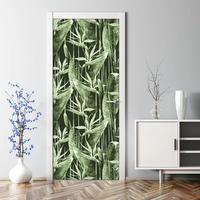 Produktbild von Dekorative Türdekoration selbstklebend Klebefolie Tür Tattoo Aufkleber Pastell Blumen 70 x 200 cm