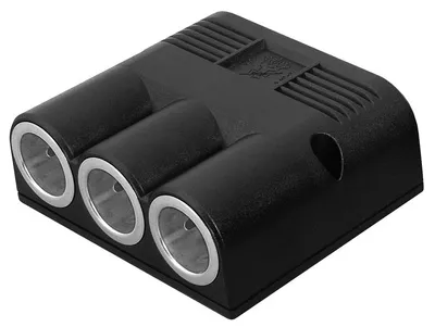 Produktbild von Pro Car 65026 3-fach Aufbau-Steckdose 20 A, Schwarz - 3x Powersteckdosen