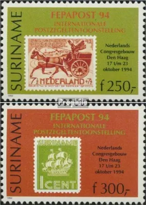 Produktbild von Briefmarken Suriname 1994 Mi 1493-1494 (kompl.Ausg.) postfrisch Briefmarkenausstellung