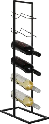 Produktbild von Svenska Living Weinregal - 6 Flaschen - schwarz - Metall - 38 x 84 x 18 cm