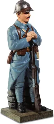 Produktbild von WWI Figur französischer Soldat an Mauer 1918