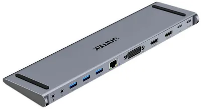 Zdjęcie produktu dla Stacja dokująca Unitek USB-C z DisplayLink 4K | 4K@30Hz | 5Gbps | PD 100W