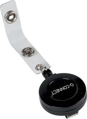 Zdjęcie produktu dla Q-Connect® KF14147 Etui na karty identyfikacyjne JoJo - mechanizm zwijający, ok. 60 cm, czarne, 10 szt