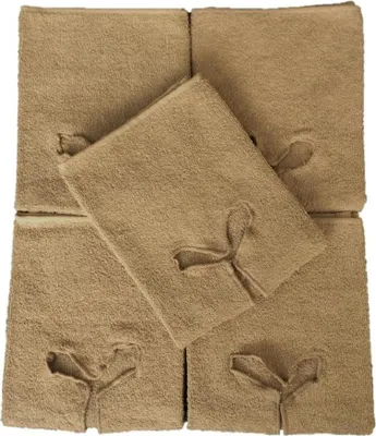 Produktbild von Handtuch mit Nasenschlitz für Massageliege 5 Stück Sand