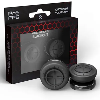 Immagine prodotto di Attacchi per thumbsticks ProFPS: Accessori PS5 e accessori PS4 - Stick per controller per la precisione dell'Aimbot - Accessori PlayStation e accessori PS5 ottimali per gli sport (Blackout - Set concavo)