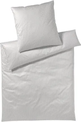Produktbild von elegante Mako-Jersey-Bettwäsche Sister Stripe Farbe Sand Größe 155x200+80x80cm