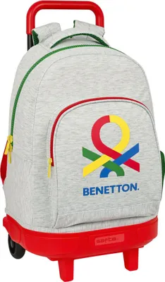 Produktbild von Benetton Pop Grauer rollender Schulrucksack (33 x 45 x 22 cm)