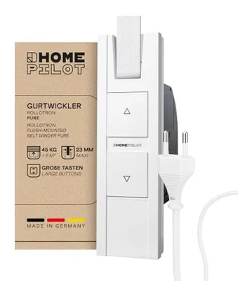 Elektrischer Gurtwickler RolloTron Pure, Unterputz, Weiß