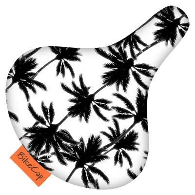 Produktbild von BikeCap – Wasserdichte Fahrradsattelhülle mit exklusivem Muster, Palmen-Print