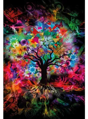 Produktbild von Magnolia Puzzle Colorful Tree - 1000 Teile Puzzle Spielzeug