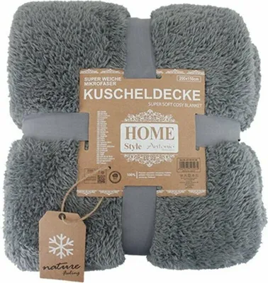 dunkelgraue Kuscheldecke