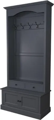 Produktbild von Casa Padrino Jugendstil Wand Garderobe mit Schrankfach und Schubladen - Landhaus Stil Garderobenschrank