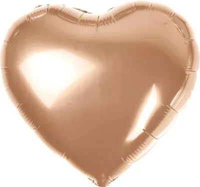 Produktbild von Folienballon Herz rosa-gold 45cm (Party - Ballons)