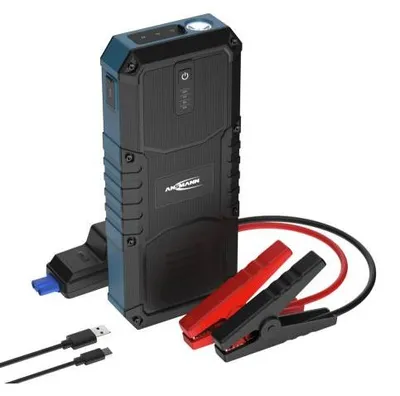 Produktbild von Ansmann Jump Starter 16.0, kompakte 12V Starthilfe mit Powerbank und LED-Taschenlampe, für Motorrad, Auto oder Boot