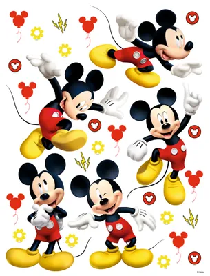 Immagine prodotto di Tatuaggio da parete Disney Mickey Mouse rosso e giallo - 600165 - 65 x 85 cm