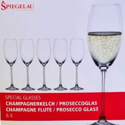 Produktbild von Spiegelau Gläser für Prosecco Champagne 6er Sektflöte Sektschale Sektkelch